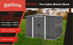 Casetta Porta Attrezzi in Acciaio per Esterni Bastone 8.5x8.4 Piedi