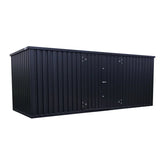 Container di Stoccaggio Modulare 6x2m con Doppio Accesso Laterale Nero Intenso