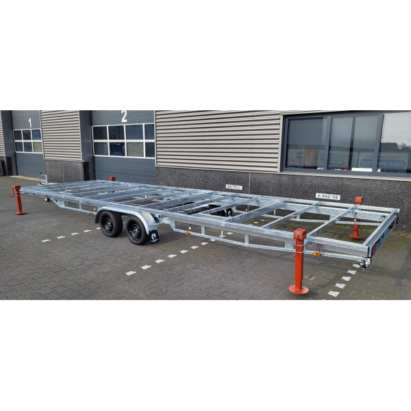 Rimorchio Professionale 8.4m per Tiny House con Telaio Staccabile Zincato a Caldo