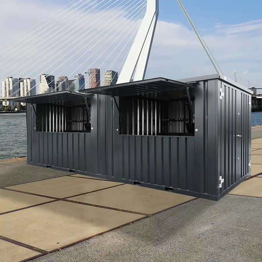 Chiosco Bar Modulare XL 12 mq - Acciaio Antracite