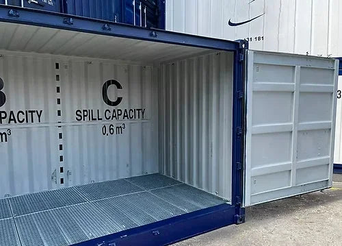 Container 20 Piedi Open Side per Stoccaggio Sicuro con Vasca Integrata