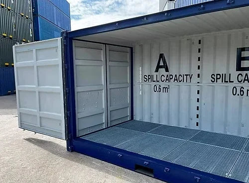 Container 20 Piedi Open Side per Stoccaggio Sicuro con Vasca Integrata