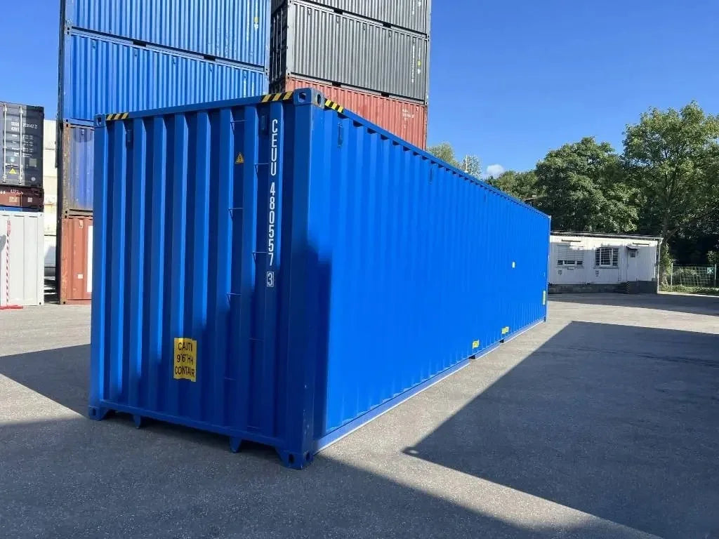 Container Marittimo 40 Piedi High Cube Nuovo in Acciaio Corten Blu Genziana