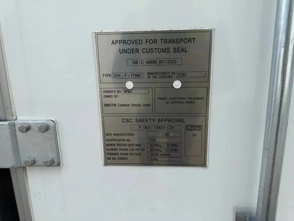 Container Reefer 20' HC Nuovo Modello 2025 Full Optional