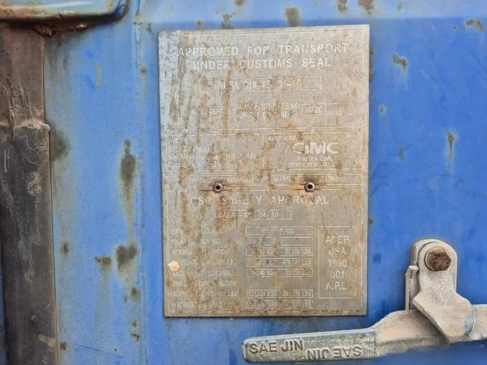 Contenitore Marittimo Usato 20 Piedi per Stoccaggio Sicuro