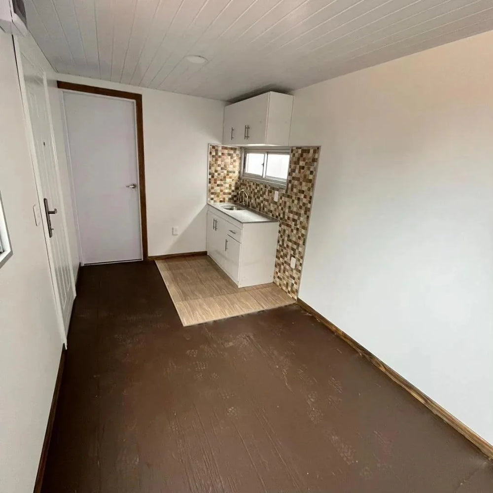 Modulo Abitativo Container 20' High Cube 14 mq Stile Legno