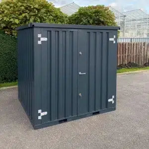 Modulo di Stoccaggio Smontabile 2x2m con Pavimento Elevato Antracite