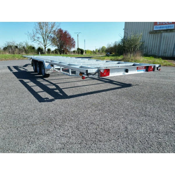 Pianale Rimorchio Robusto per Tiny House Triplo Asse 7,20 x 2,44 m