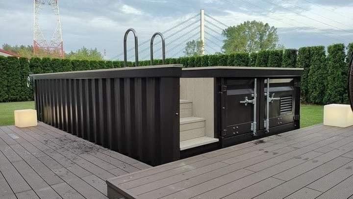 Piscina Modulare 20 Piedi con Solarium e Sistema Tecnico Integrato