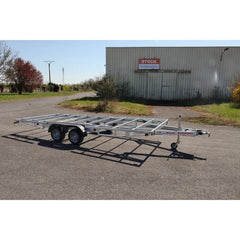 Rimorchio per Tiny House 5,40m x 2,44m - Timone Smontabile (3500 kg) - Premium