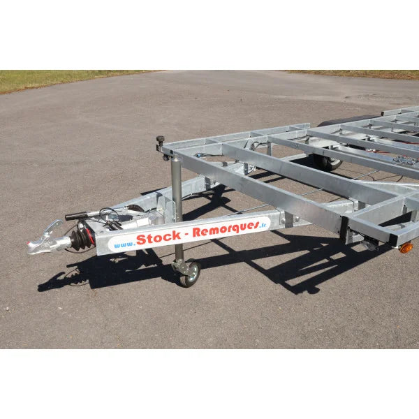 Rimorchio per Tiny House 5,40m x 2,44m - Timone Smontabile (3500 kg) - Premium