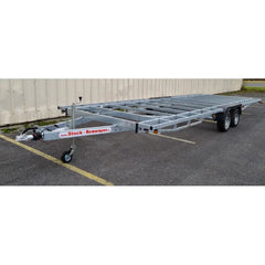 Rimorchio Robusto per Tiny House 7,20x2,44m con Timone Amovibile