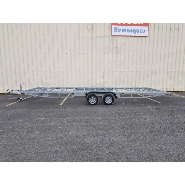 Rimorchio Robusto per Tiny House 7,20x2,44m con Timone Amovibile