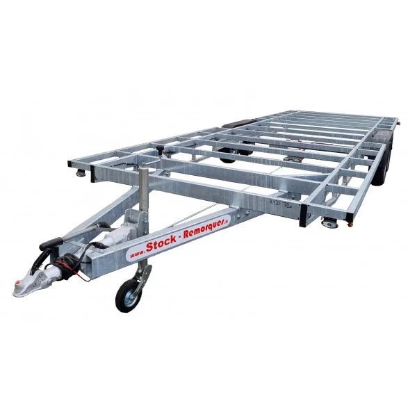 Rimorchio Robusto per Tiny House 7,20x2,44m con Timone Amovibile