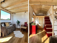 Tiny House Autonoma 16.5mq con Due Mezzanini per 4 Persone