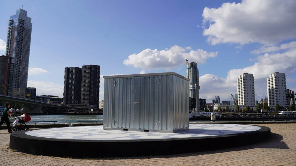 Unità di Stoccaggio Modulare 3x2m in Acciaio Zincato con Ampio Accesso Laterale